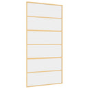 vidaXL aranyszínű átlátszó ESG üveg és alumínium tolóajtó 102,5x205 cm