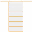 vidaXL aranyszínű átlátszó ESG üveg és alumínium tolóajtó 102,5x205 cm