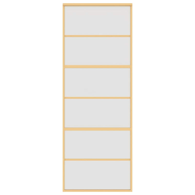 vidaXL aranyszínű ESG tejüveg és alumínium tolóajtó 76 x 205 cm