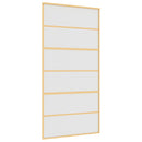 vidaXL aranyszínű ESG tejüveg és alumínium tolóajtó 102,5 x 205 cm