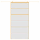 vidaXL aranyszínű ESG tejüveg és alumínium tolóajtó 102,5 x 205 cm