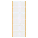 vidaXL aranyszínű átlátszó ESG üveg és alumínium tolóajtó 76 x 205 cm
