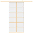 vidaXL aranyszínű átlátszó ESG üveg és alumínium tolóajtó 102,5x205 cm