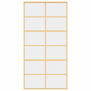 vidaXL aranyszínű átlátszó ESG üveg és alumínium tolóajtó 102,5x205 cm