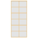 vidaXL aranyszínű ESG tejüveg és alumínium tolóajtó 90 x 205 cm