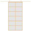 vidaXL aranyszínű ESG tejüveg és alumínium tolóajtó 102,5 x 205 cm