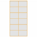 vidaXL aranyszínű ESG tejüveg és alumínium tolóajtó 102,5 x 205 cm