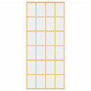 vidaXL aranyszínű átlátszó ESG üveg és alumínium tolóajtó 90 x 205 cm