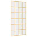 vidaXL aranyszínű átlátszó ESG üveg és alumínium tolóajtó 102,5x205 cm