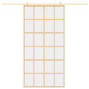 vidaXL aranyszínű átlátszó ESG üveg és alumínium tolóajtó 102,5x205 cm