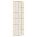 vidaXL aranyszínű ESG tejüveg és alumínium tolóajtó 76 x 205 cm