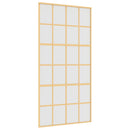 vidaXL aranyszínű ESG tejüveg és alumínium tolóajtó 102,5 x 205 cm