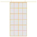 vidaXL aranyszínű ESG tejüveg és alumínium tolóajtó 102,5 x 205 cm