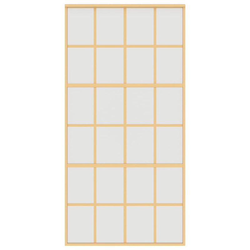 vidaXL aranyszínű ESG tejüveg és alumínium tolóajtó 102,5 x 205 cm