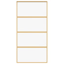 vidaXL aranyszínű átlátszó ESG üveg és alumínium tolóajtó 102,5x205 cm