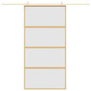 vidaXL aranyszínű ESG tejüveg és alumínium tolóajtó 102,5 x 205 cm