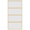 vidaXL aranyszínű ESG tejüveg és alumínium tolóajtó 102,5 x 205 cm