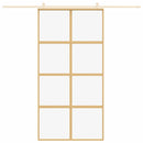 vidaXL aranyszínű átlátszó ESG üveg és alumínium tolóajtó 102,5x205 cm