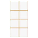 vidaXL aranyszínű átlátszó ESG üveg és alumínium tolóajtó 102,5x205 cm