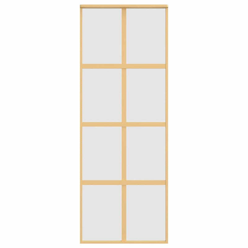 vidaXL aranyszínű ESG tejüveg és alumínium tolóajtó 76 x 205 cm