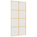 vidaXL aranyszínű ESG tejüveg és alumínium tolóajtó 102,5 x 205 cm