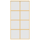 vidaXL aranyszínű ESG tejüveg és alumínium tolóajtó 102,5 x 205 cm