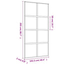 vidaXL aranyszínű ESG tejüveg és alumínium tolóajtó 102,5 x 205 cm