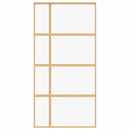 vidaXL aranyszínű átlátszó ESG üveg és alumínium tolóajtó 102,5x205 cm