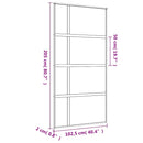 vidaXL aranyszínű átlátszó ESG üveg és alumínium tolóajtó 102,5x205 cm
