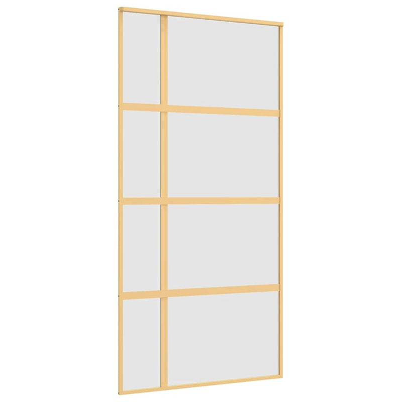 vidaXL aranyszínű ESG tejüveg és alumínium tolóajtó 102,5 x 205 cm