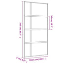vidaXL aranyszínű ESG tejüveg és alumínium tolóajtó 102,5 x 205 cm