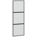 vidaXL fekete edzett üveg és alumínium tolóajtó 76 x 205 cm