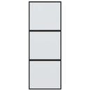 vidaXL fekete edzett üveg és alumínium tolóajtó 76 x 205 cm