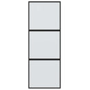 vidaXL fekete edzett üveg és alumínium tolóajtó 76 x 205 cm