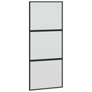 vidaXL fekete edzett üveg és alumínium tolóajtó 90 x 205 cm