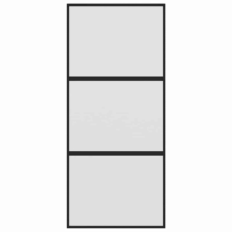 vidaXL fekete edzett üveg és alumínium tolóajtó 90 x 205 cm