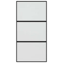 vidaXL fekete edzett üveg és alumínium tolóajtó 102,5 x 205 cm