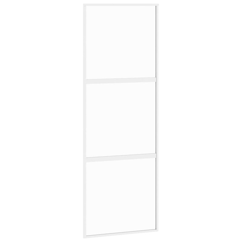 vidaXL fehér edzett üveg és alumínium tolóajtó 76 x 205 cm