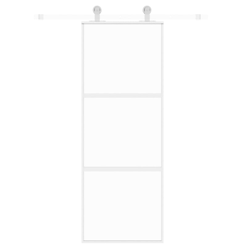 vidaXL fehér edzett üveg és alumínium tolóajtó 76 x 205 cm