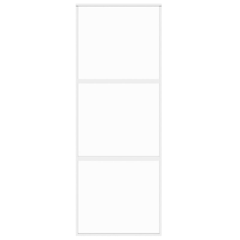 vidaXL fehér edzett üveg és alumínium tolóajtó 76 x 205 cm