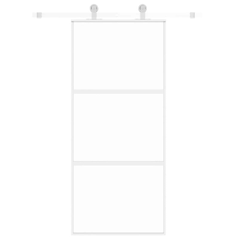 vidaXL fehér edzett üveg és alumínium tolóajtó 90 x 205 cm