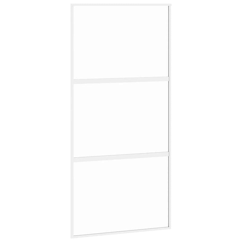 vidaXL fehér edzett üveg és alumínium tolóajtó 102,5 x 205 cm