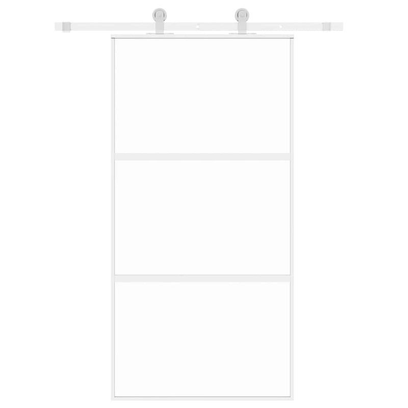 vidaXL fehér edzett üveg és alumínium tolóajtó 102,5 x 205 cm