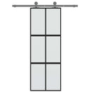 vidaXL fekete edzett üveg és alumínium tolóajtó 76 x 205 cm