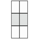 vidaXL fekete edzett üveg és alumínium tolóajtó 90 x 205 cm