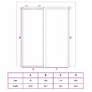 vidaXL fekete edzett üveg és alumínium tolóajtó 76 x 205 cm