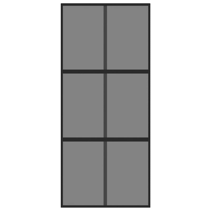 vidaXL fekete edzett üveg és alumínium tolóajtó 90 x 205 cm