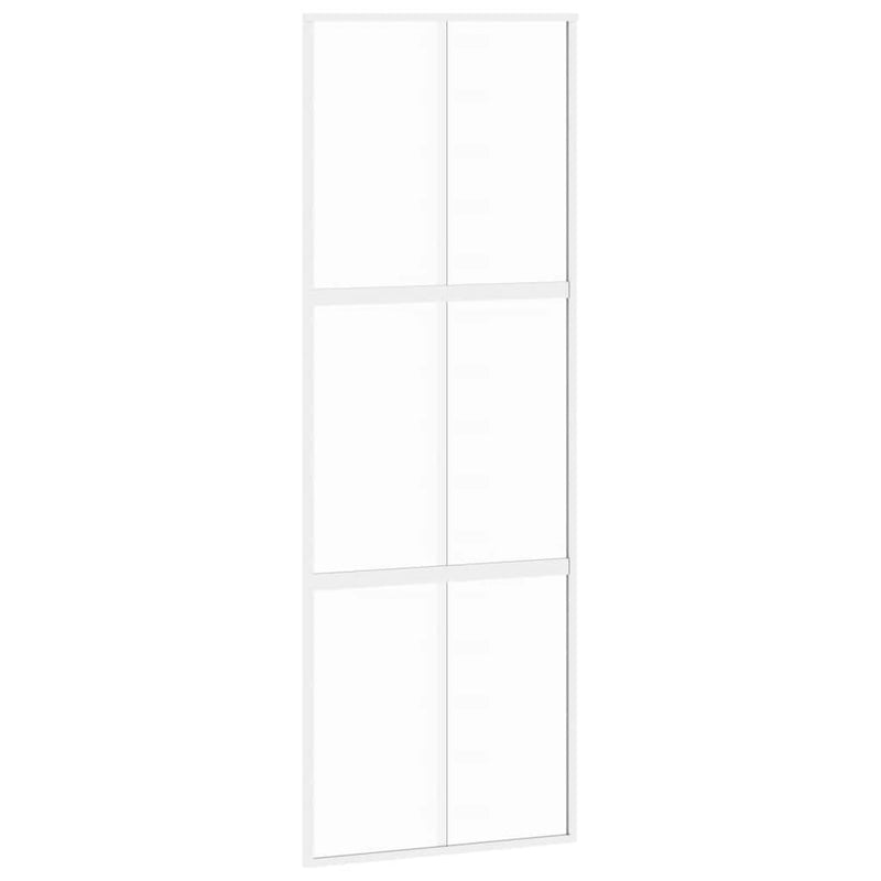 vidaXL fehér edzett üveg és alumínium tolóajtó 76 x 205 cm