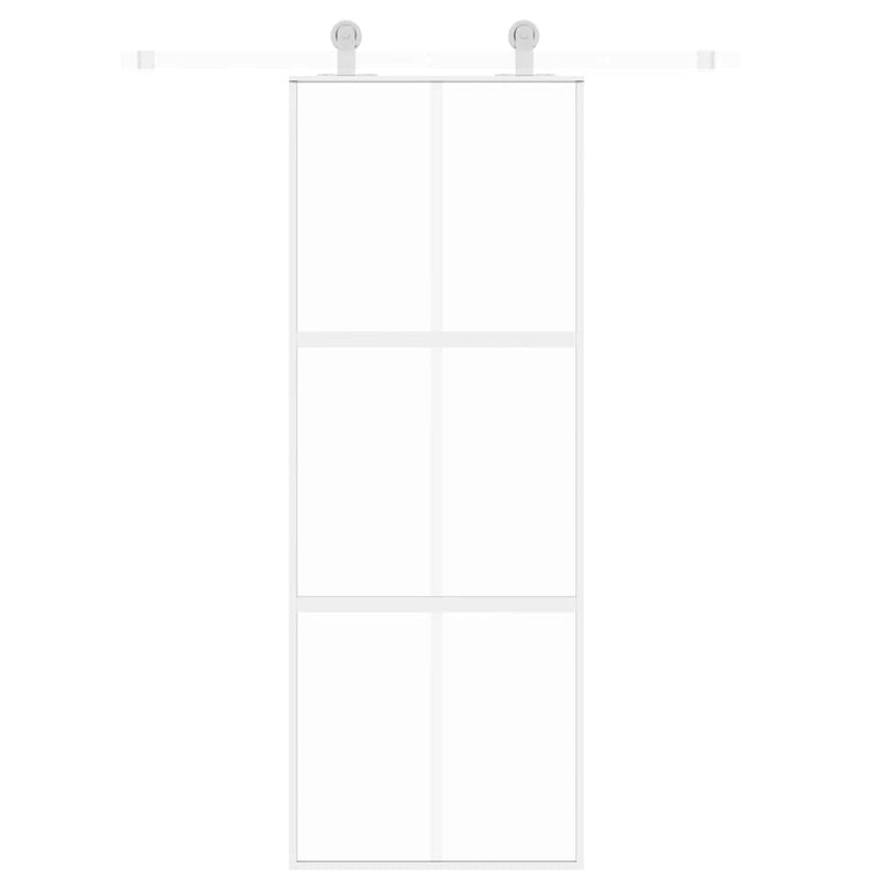 vidaXL fehér edzett üveg és alumínium tolóajtó 76 x 205 cm