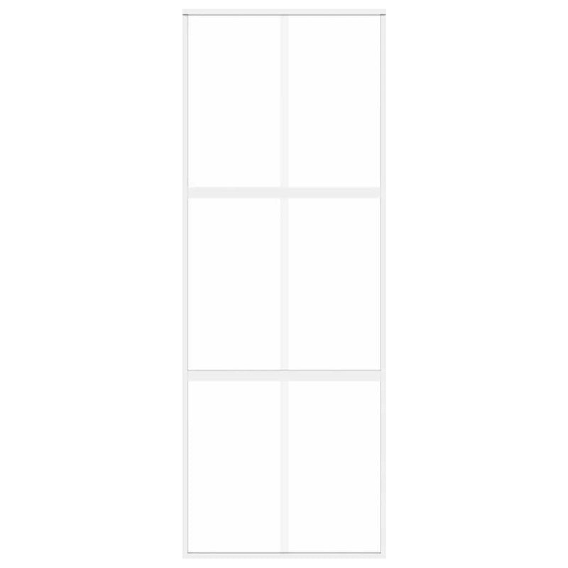 vidaXL fehér edzett üveg és alumínium tolóajtó 76 x 205 cm